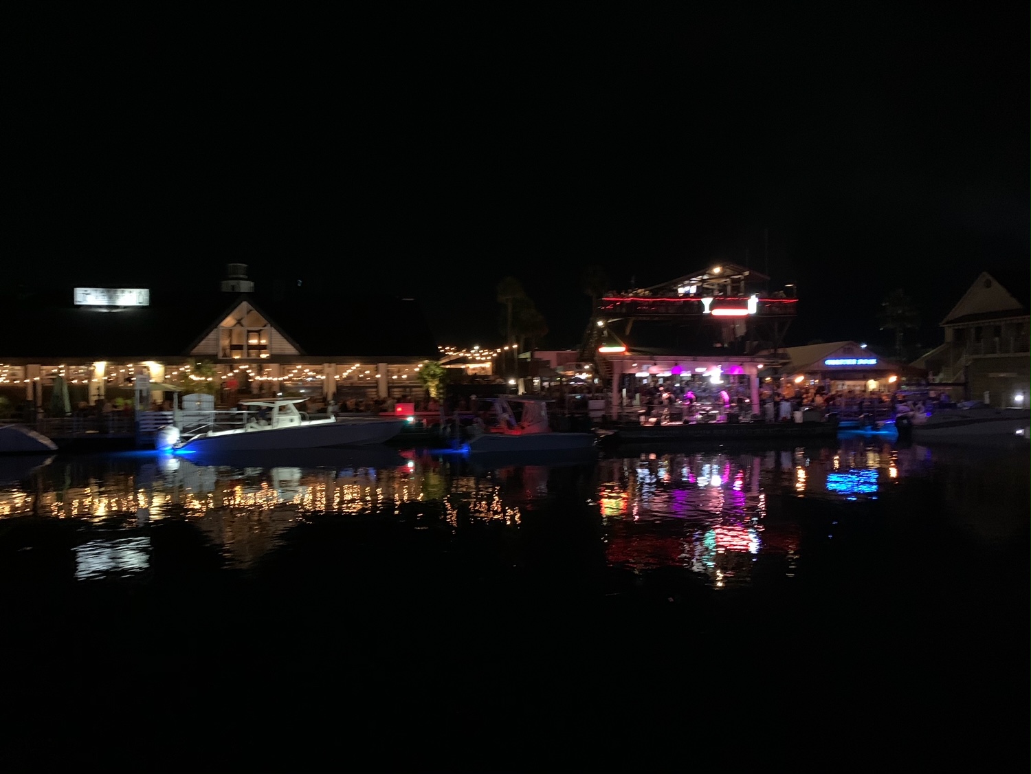 Shem Creek at night